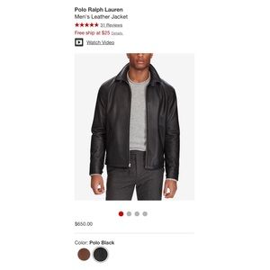 Maxwell Lambskin Leather Jacket Polo Ralph Lauren